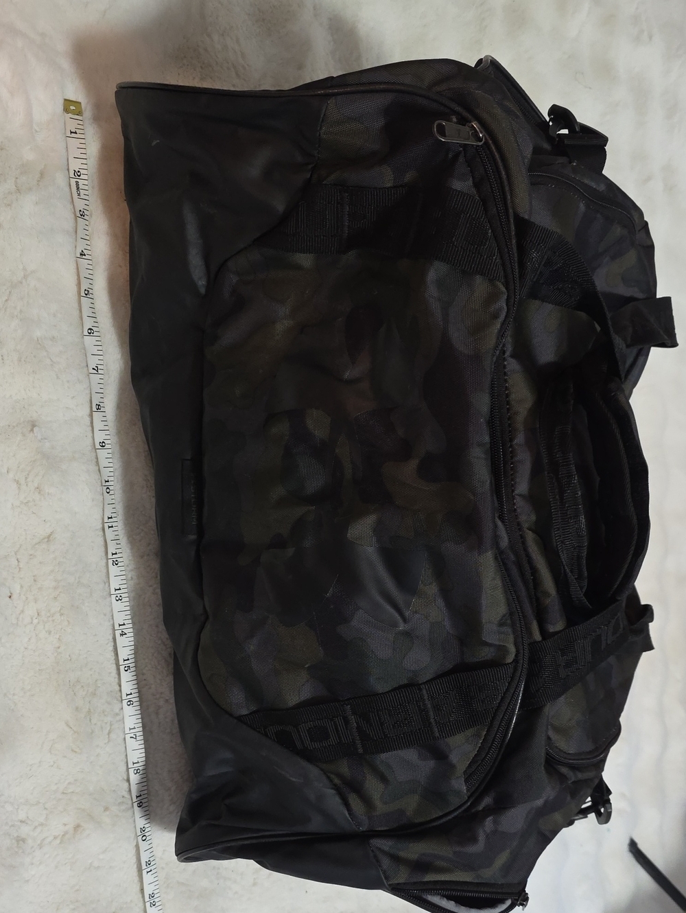 Under Armour Black/Green Camo Duffel Bag